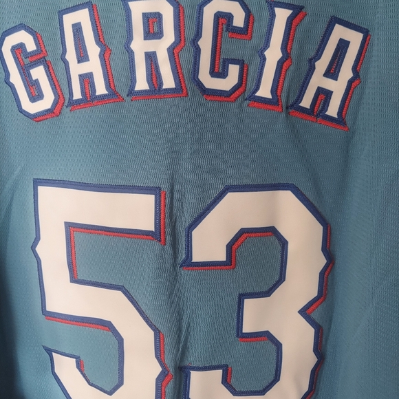 Adolis Garcia Texas Rangers Baby Blue Stitched Jersey. NWT & Ships Same Day - Picture 6 of 8